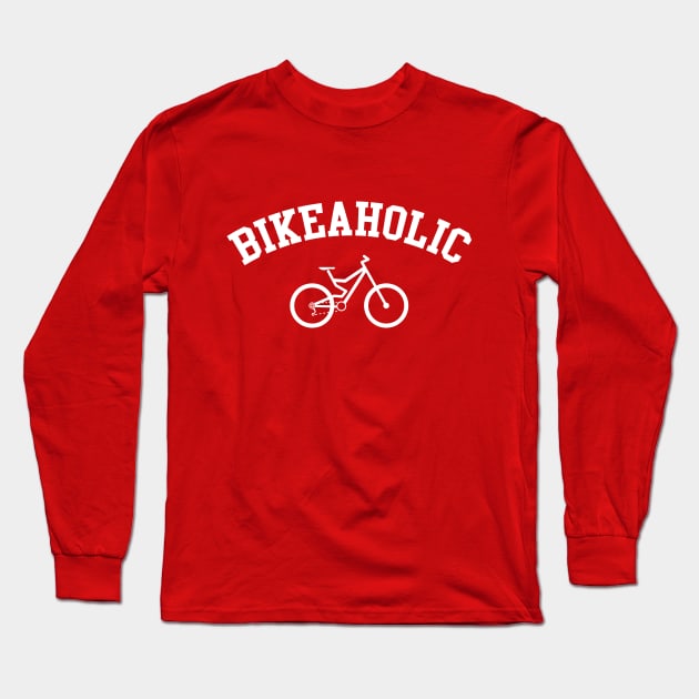 BIKEAHOLIC trail bike Long Sleeve T-Shirt by reigedesign